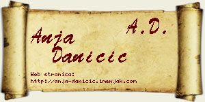 Anja Daničić vizit kartica
